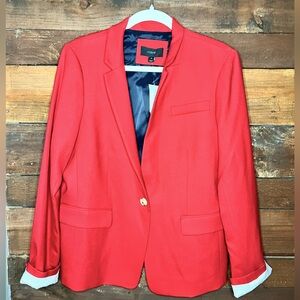 J.Crew Wool Blend Blazer NWT - Size 14 - Red
